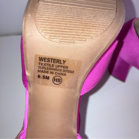 NIB Pop Westerly Barbie Hot Pink Satin Heels NEW Valentines Day Y2K Retro Shoes - Picture 13 of 17